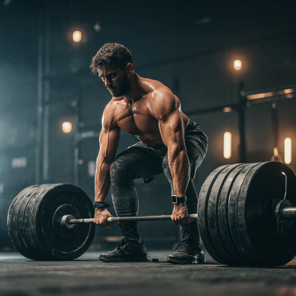 Kuchli mashq qilayotgan shaxs